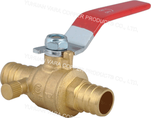 PEX x PEX PIPE PORT BALL VALVE WITH DRAIN