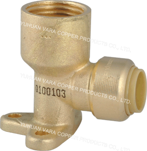 PUSH FITTING BRASS FEMALE ELBOW 90° DROPEA(PUSH x FPT)