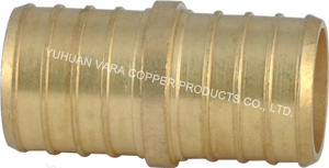 PEX FITTING BRASS COUPLING (BARB x BARB)