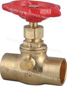 C x C STOP VALVE BRASS WITH DRAIN